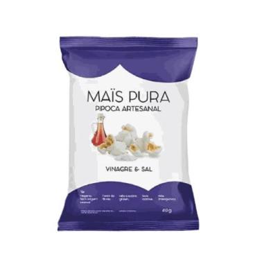 Imagem de Pipoca Artesanal Vinagre E Sal Mais Pura 40g