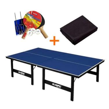 Imagem de MESA DE PING PONG MDP 12mm - Olimpic 1014 + KIT TÊNIS DE MESA 5030 + C