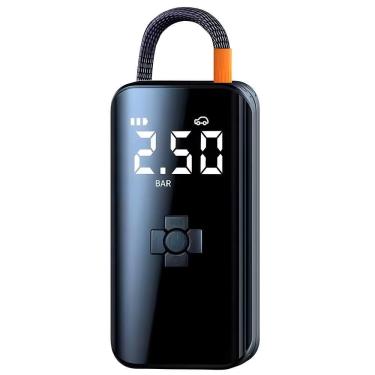 Imagem de Mini Compressor De Ar, Portátil, Calibrador De Pneu, Preto