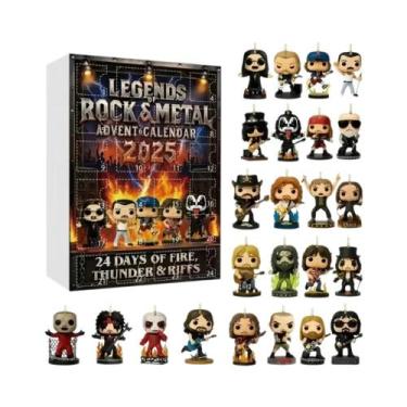 Imagem de Calendário Do Advento Rock Metal Em Acrílico 2D Com Personagens Musica