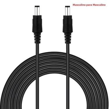 Imagem de Cabo De Extensão DC Macho-Macho 12V Para Câmera CCTV, DVR, Fita LED E 
