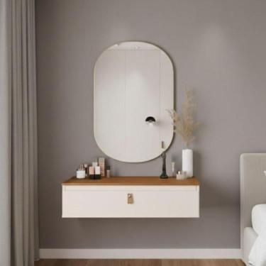 Imagem de Penteadeira Suspensa Camarim Quarto Off White Nature - Drop de Casa