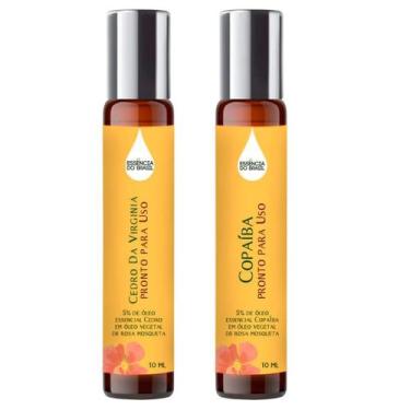 Imagem de Óleos Essenciais Prontos Cedro E Copaíba Roll On 10Ml - Essência Do Br