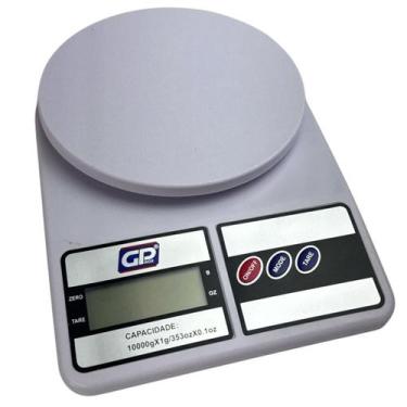 Imagem de Balança digital 10kg gp163 branca 15,5x4x23cm alta precisão e praticid