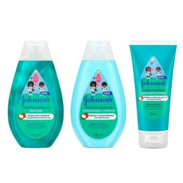 Imagem de Kit Johnson's Baby Blackinho Poderoso Shampoo + Condicionador + Creme 