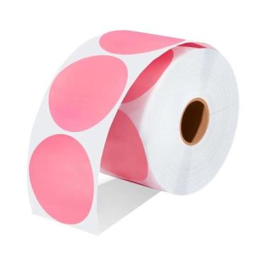 Imagem de Etiquetas Adesivas Térmicas Redondas De 2 Polegadas, Rolo Multiuso Com