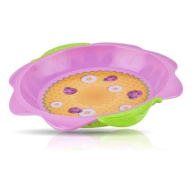 Imagem de Pratinho Flor Bebê Infantil Plástico Refeição Alimentação Flor - Nuby,