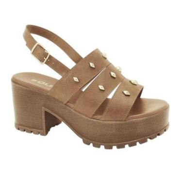 Imagem de SANDALIA QUIZ FEMININA SALTO MEDIO PLATFORMA CASUAL 69-1935-09 CARAMELO-Feminino