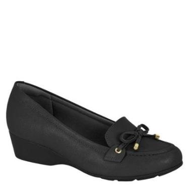 Imagem de Sapato Casual Anabela Feminino Confortável Modare 7014.288 - Preto Napa - 37-Feminino