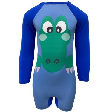 Imagem de Macacão Infantil Uv Jacaré Macaquinho Ziper Body Bory TipTop Praia Piscina Filtro Solar Fps 50-Masculino