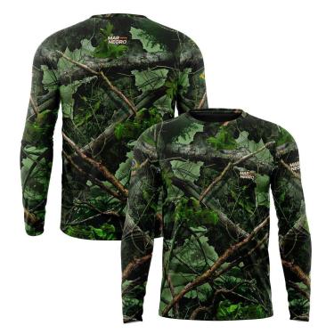 Imagem de Camisa Gola Careca Hunter Proteção Solar UV Realtree - Mar Negro-Masculino