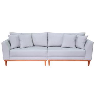 Imagem de Sofá  Pierri Bipartido Tecido Acquablock Pé Base Madeira  240cm - 4R E