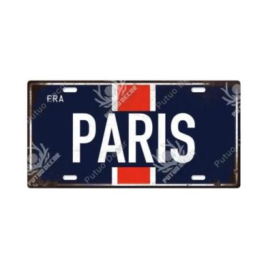 Imagem de Placa De Metal Vintage Francesa Com Tema Urbano, Placa Decorativa De E