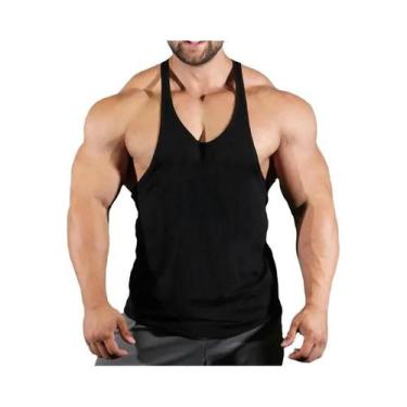 Imagem de Camiseta Regata Masculina De Algodão Sem Mangas Com Costas Em Y, Cor S