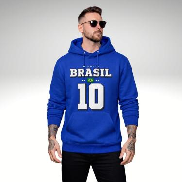 Imagem de Moletom Masculino Canguru Brasil 10 Estilo Esportivo Premium-Masculino