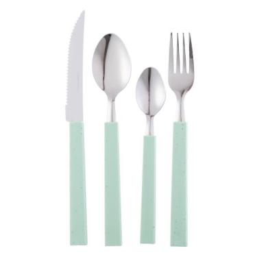 Imagem de Jogo de talheres Jardim Inox Cabo plastico verde 25 pecas -Dynasty, 3 