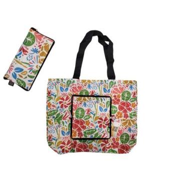 Imagem de Bolsas Dobrável Sacola Impermeável Estampada Vira Carteira - LW Gifts 