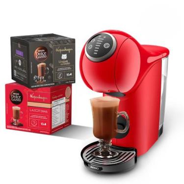 Imagem de Kit Cafeteira Dolce Gusto Genio S Plus Vermelha + Bebidas Kopenhagen, 