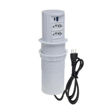 Imagem de Torre Multiplug Automático 2 Tomadas 10A 2 USB 9.0A com indução - CONN