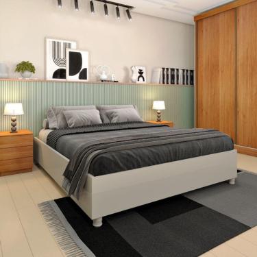 Imagem de Cama Box Casal Queen - Mônaco-off White - Tcil Móveis