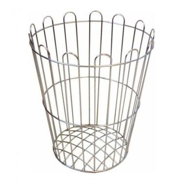 Imagem de Cesto Aramado Redondo 20L em Aço Carbono SAE 1020 Galvanizado para Organização