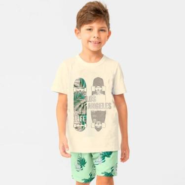 Imagem de Conjunto Infantil Menino Roupa Bermuda Short Camiseta Verão - Rovitex 