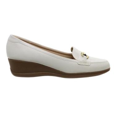 Imagem de Mocassim Feminino Anabela Modare 7392.102 Off White, 38, Offwhite