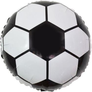 Imagem de Balao Metalizado Redondo ESTAMP. Futebol 45CM. - GNA