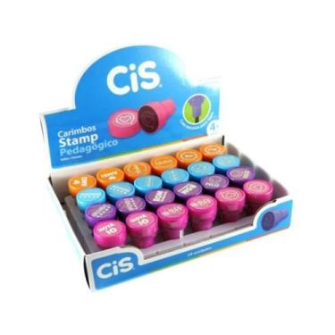 Imagem de Carimbos Cis Stamp Pedagógico com 24 Unidades Aulas Notas Decoração Es