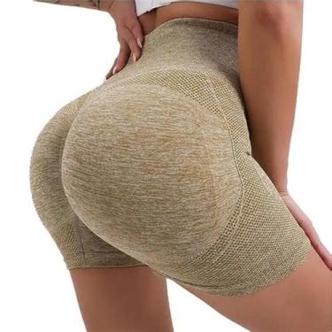 Imagem de Short Empina Bumbum Feminino Fitness Cor:DOURADO - Nobre Urbana, Doura