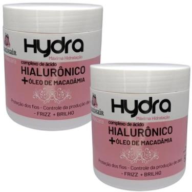 Imagem de 2 Cremes de Hidratação Hydra Maxihair 500ml C/ Acido Hialuronico e Mac