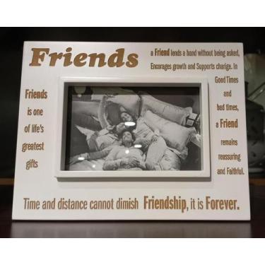 Imagem de Porta Retrato Friends/Amigos cor Branca - Via Decor