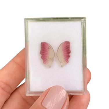 Imagem de Turmalina Bicolor Placa Borboleta Par 5,52ct - ENE2ESE