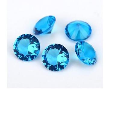 Imagem de 5 Pedras Zircônias Redonda Para Pingente Anel Brinco 5 mm Cores Azul C