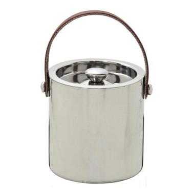Imagem de Balde de Gelo 1.6ml com Tampa e Alça Aço Inox 17x16cm Espressione