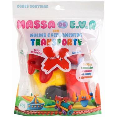 Imagem de Massa de Modelar EVA Criativa Transporte com Molde Temático 60g Grupo Criativa