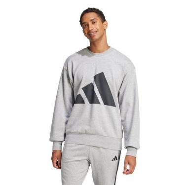 Imagem de Moletom Adidas Big Logo Masculino, Cinza, G