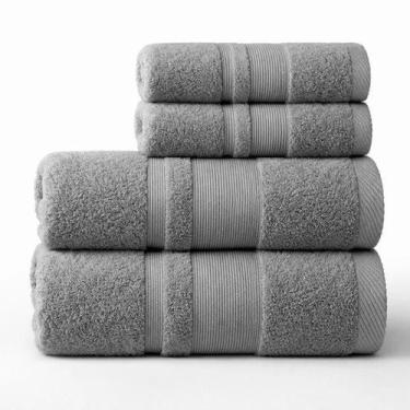 Imagem de Kit 4 Pecas Toalha Banhão Gigante 160x90cm Macia, Encorpada e Alta Abs