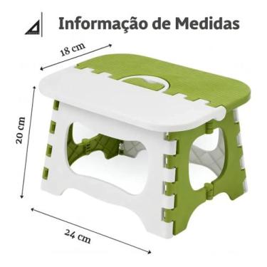 Imagem de Banqueta Oásis OIH-2955 Dobrável Plástica 23cm Alta Resistente 150kg C