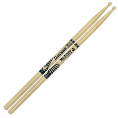 Imagem de Baqueta Liverpool 7A American Hickory Series Profissional Madeira Par 