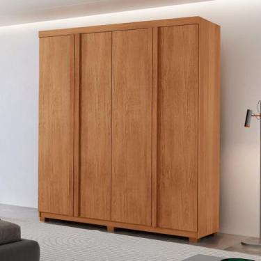 Imagem de Guarda Roupa Casal Severo 100% MDF 4 Portas e 2 Gavetas com Pés Yescas