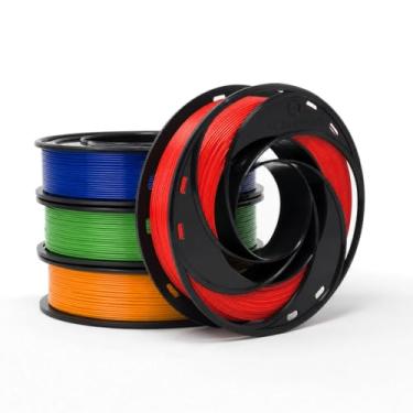 Imagem de Gizmo Dorks Filamento PLA para impressoras 3D 1,75 mm 200 g, pacote com 4 cores - azul, verde, laranja, vermelho