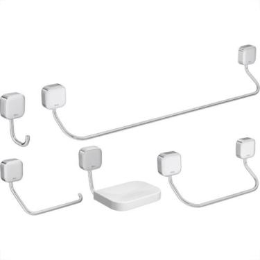 Imagem de Acessorio Wc Deca Metal Cromado Pix Kit Com 5 Pecas 2000C02