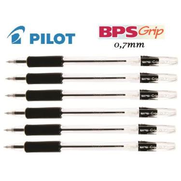 Imagem de Caneta Esferográfica BPS Grip 0,7mm Pilot Kit com 12 Preta