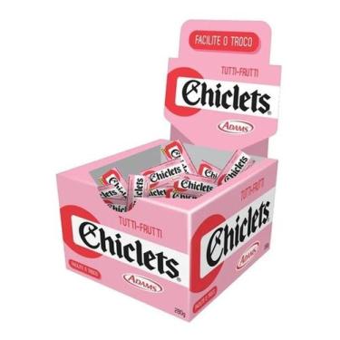 Imagem de Gomas De Mascar Chiclets Tutti Frutti 280g Display Com 100un - Adams