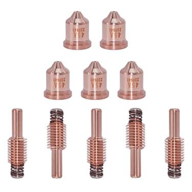 Imagem de 5 peças 220941 pontas de plasma 5 peças 220842 eletrodo de plasma para PMX 45/65/85/105