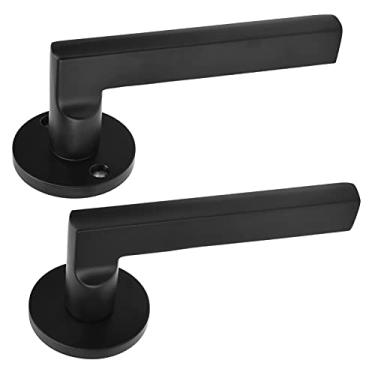 Imagem de Fechadura de porta, maçaneta de porta Design de rolamento silencioso com chave para porta de madeira para escritório para quarto