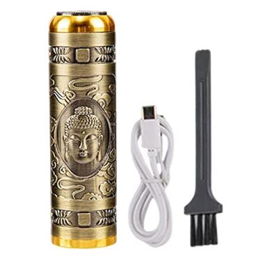 Imagem de Generic Barbeador Elétrico Portátil Aparador de Barba Sem Fio Pequeno para Viagens de Negócios, cabeça de buda