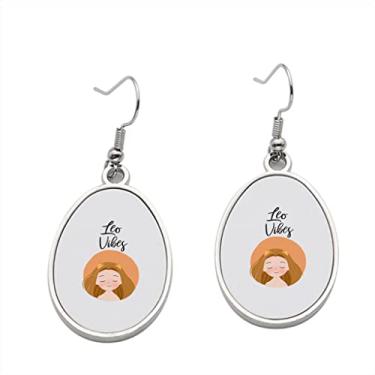 Imagem de Brinco Leo Vibes – Brincos pendentes para meninas – Presente de festa de aniversário dos namorados, Metal, Sem pedras preciosas