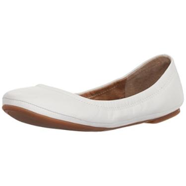 Imagem de Lucky Brand Sapatilha feminina Emmie Ballet, Branco brilhante, 39